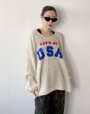 White Fishnet USA Knit #250106